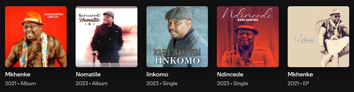 Kapi Gantsu Album List